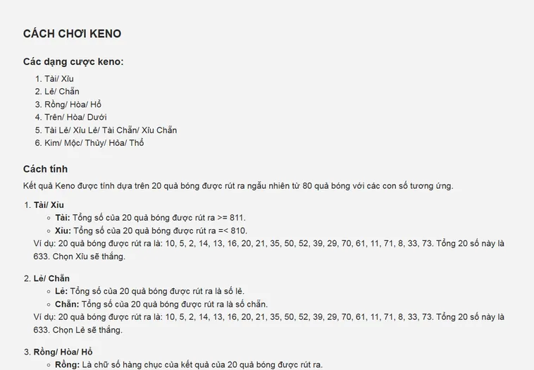 Keno Siêu Tốc Tại RikBet Mang Về Vận May Tài Lộc