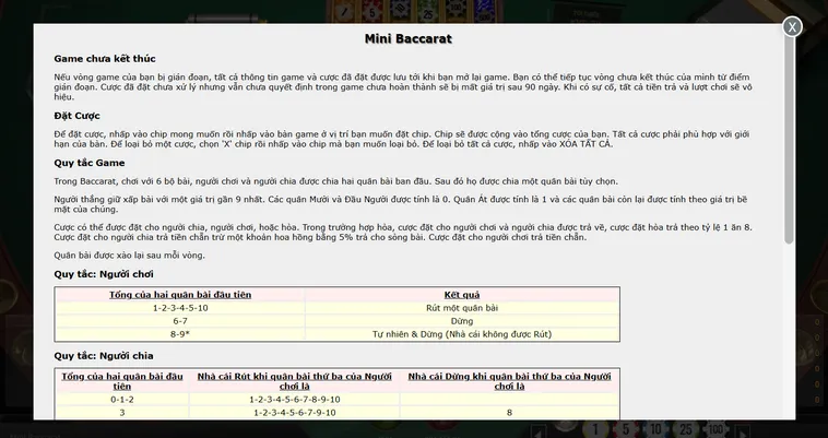 Quay Số Mini Baccarat Tại RikBet Trải Nghiệm Bài Đỉnh Cao Với Nhịp Độ Siêu Nhanh