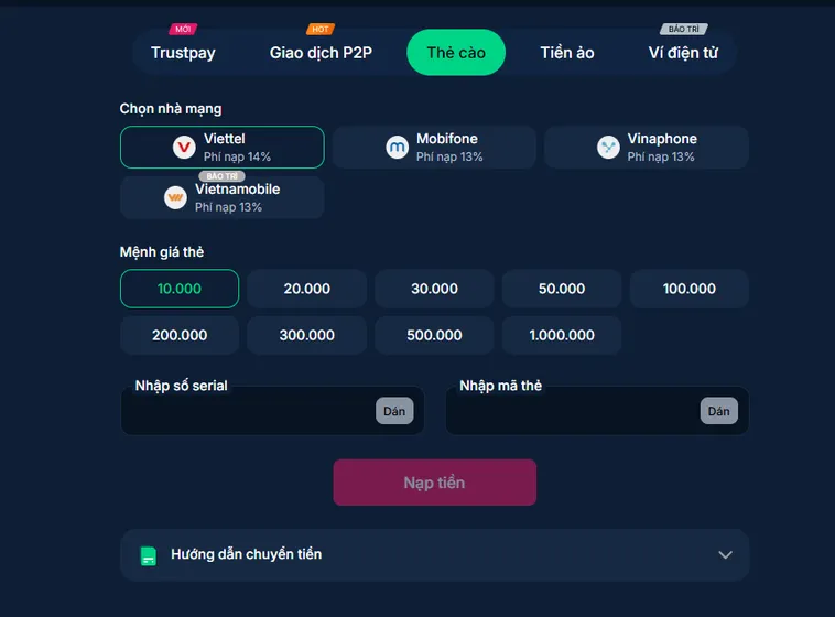 Nạp Tiền RikBet Tức Thì Với Hệ Thống Đa Kênh Thanh Toán Tiện Lợi