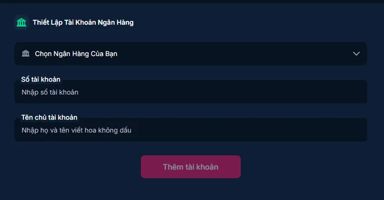 Nạp Tiền RikBet Bằng Tài Khoản Ngân Hàng An Toàn - Tiện Lợi - Bảo Mật.