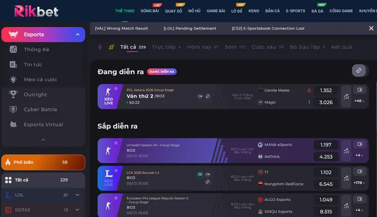 Thể Thao Ảo Tại RikBet Sân Chơi Giải Trí Nhanh Với Tỷ Lệ Thắng Lớn