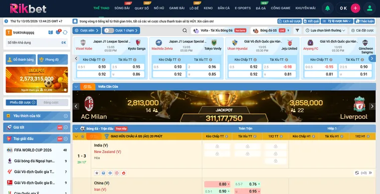Trải Nghiệm Đỉnh Cao Thể Thao K Sports RikBet Cho Mọi Cược Thủ